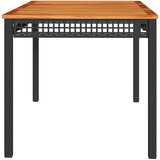  Vrtni stol crni 140 x 80 x 75 cm od poliratana i drva bagrema | shoptok.hr