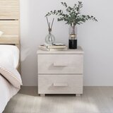 vidaXL Nočna omarica bela 40x35x44,5 cm trdna borovina Cene
