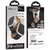 hoco. usnjen magnetni pašček 20 mm za iWatch 38, iWatch 40 in iWatch 41 mm - črn u