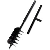 vidaXL Jeklen spiralni vrtalni sveder za zemljo z ročajem 150 mm črne barve, (21366921) | Shoptok.si