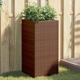vidaXL Vrtna sadilica smeđa 40 x 40 x 80 cm od poliratana | shoptok.hr