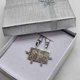  Set verižici puzle 2x - Siva | Shoptok.si