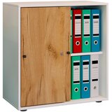 P & B ARHIVSKA OMARA bela, medeni hrast | Shoptok.si