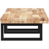  Zidna polica za umivaonik od čelika i masivnog bagremovog drva Smeđa 160 x 40 x 4 cm | shoptok.hr