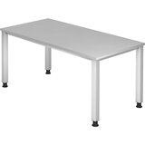 eurokraft pro renatus - pisalna miza, ogrodje s 4 nogami, širina 1600 mm, svetlo siva | Shoptok.si