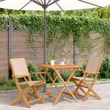  3-dijelni bistro set od tkanine i masivnog drva krem bež | Eponuda.ba