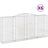  Obokane gabion košare 6 kosov 400x50x180/200cm pocinkano železo, (21000346) | Shoptok.si
