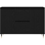  Stranska omarica z vrati in predali Črna Oreh 101,5x35x70 cm | Shoptok.si