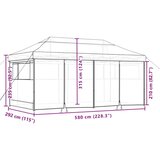 Šator za svadbe - šator za zabave Terakota 292 x 580 x 315 cm Oxford tkanina - Terakota s 4 bočna zida Da | shoptok.hr
