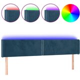  LED uzglavlje tamnoplavo 203x16x78/88 cm baršunasto | shoptok.hr