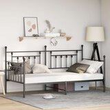 vidaXL Kreveti i okviri za krevete Crni Metal 90 x 200 cm Izdržljiv | shoptok.hr