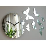 Moderna stenska ura mirror butterflies NH025 (dekorativne) | shoptok.hr