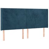  box spring s madracem LED tamnoplavi 200x200 cm baršun | shoptok.hr
