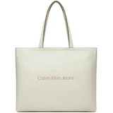 Calvin Klein Jeans Torbe SCULPTED SLIM TOTE34 MONO K60K612222 Bela