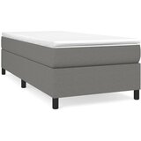 vidaXL Box spring posteljni okvir temno siva 80x200 cm blago, (20736686) Cene