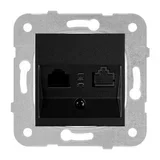 KPC kompj. 1M priklj. WKTT0404-2BL EU4 CAT5e, crna, Karre Plus