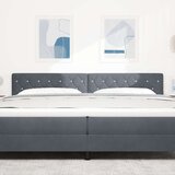 vidaXL Uzglavlje s kristalnim gumbima, tamno sivo, 200 cm, baršunasto | shoptok.hr