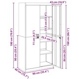 Ormarić Omarica za shranjevanje 2 pcs Antracit 90 x 40 x 180 cm Jeklo, (5000152691) | Shoptok.si