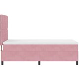 vidaXL Box Spring Krevet s Madracem Ružičasti Jednokrevetni Baršun | shoptok.hr