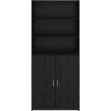  Highboard Crni hrast 80 x 42,5 x 185 cm Konstruirano drvo | shoptok.hr