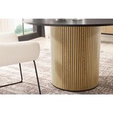 MID.YOU JEDILNA MIZA, furnirano hrast naravne barve, črna | Shoptok.si