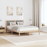  Krevetni okvir s tapiciranim uzglavljem Svijetlo siva Smeđa 140 x 200 cm | shoptok.hr