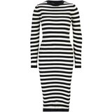 Trendyol Pletena obleka kobalt modra / bela | Shoptok.si