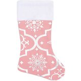 vidaXL Luksuzna podloga za božićno drvce s čarapom ružičasta 90 cm | shoptok.hr