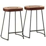 vidaXL Barski stolčki 2 kosa temno rjavi 41x29x62 cm | Shoptok.si