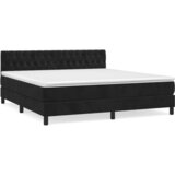 The Living Store Box spring postelja z vzmetnico črna 180x200 cm žamet - Box Spring Postelja, (21491809) | Shoptok.si