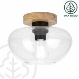  Plafonsko svetlo FLO WOOD 1xE27/15W/230V hrast/prozirno Ø 22 cm | Eponuda.com