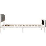  Okvir za krevet Svijetlo siva 90 x 190 cm tkanina | shoptok.hr