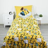 Jerry Fabrics Žuta /plava pamučna dječja posteljina za krevet za jednu osobu 140x200 cm Mimoni Lazy Club – | shoptok.hr