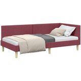  Kutni okvir kreveta s uzglavljem Vinska crvena 100 cm x 200 cm | shoptok.hr