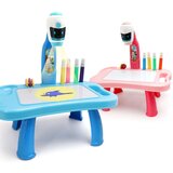 Mini projektor u obliku robota s dodatnom funkcijom stolne lampe, ružičaste boje Cijene