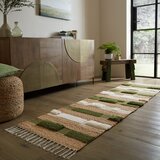 Flair Rugs Zelena/u prirodnoj boji ručno rađena staza od mješavine jute 60x230 cm Medina Blocks – | shoptok.hr