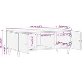vidaXL Stolić za kavu 100 x 54 x 40 cm od masivnog drva manga | shoptok.hr