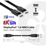 DisplayPort priključni kabel DisplayPort vtič\, DisplayPort vtič 1.00 m črna CAC-2067 ognjevaren\, #####8K UHD DisplayPort kabel, (20419474)