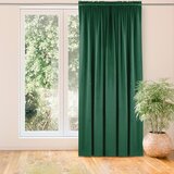  Curtain VILA color bottle green style classic 5 cm pole pocket with 3 cm fringe velvet 135x225 HOMEDE | shoptok.hr