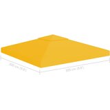  Pokrov za sjenicu s 2 razine 310 g/m² 3 x 3 m žuti | shoptok.hr