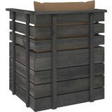  Vrtni naslanjač z blazinami borovina - Vrtni Naslanjač, (21480618) | Shoptok.si