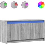 TV ormarić s LED svjetlima boja hrasta 100x34x50 cm drveni | shoptok.hr