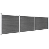 Set panela za ogradu WPC 526 x 146 cm crni | Eponuda.com