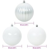  Set božićnih kuglica XL 15 pcs Bijelo Plastika | shoptok.hr