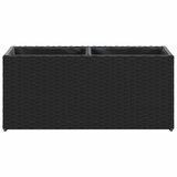  Vrtna sadilica s 2 posude crna 72 x 30 x 32 cm od poliratana | shoptok.hr