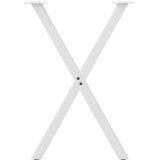  Noge za blagovaonski stol u obliku slova X, 2 kom, bijele, 57 x (72-73) cm, čelik | shoptok.hr