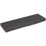 vidaXL Stenska polica temno siva 60x20x4 cm obdelana trdna hrastovina, (20915601) Cene