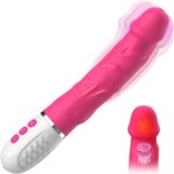 SuperLove Realistic Heating Soft Vibrator Pink Cene