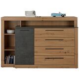 Modern Living Široka Komoda Chanton, Siva, Barva Hrasta | Shoptok.si