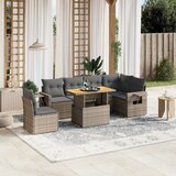 7-dijelni set vrtnih sofa sivi od poliratana | shoptok.hr